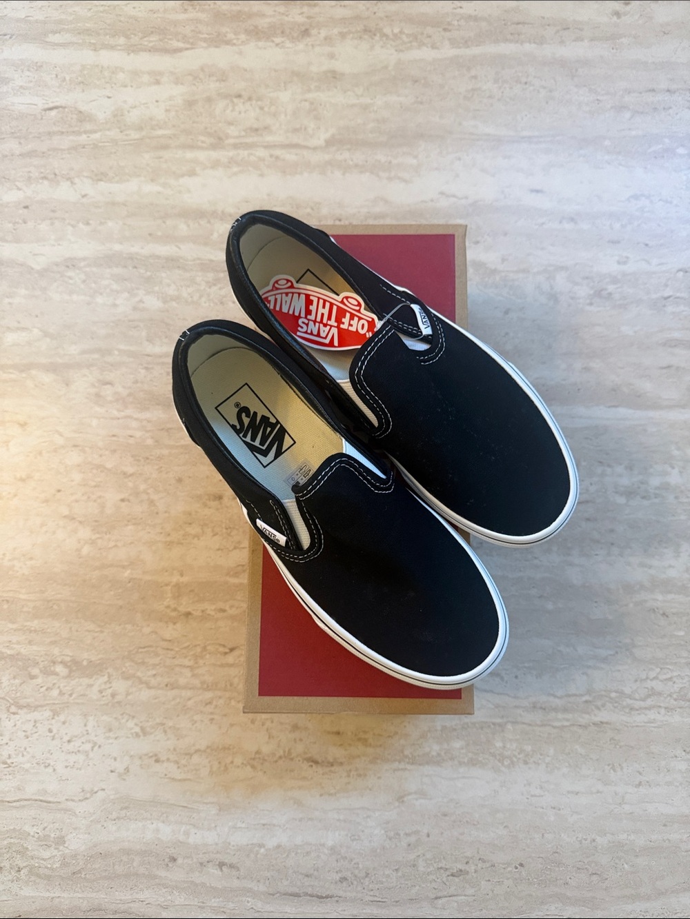 Vans Black Classic Slip-On Canvas Loafers